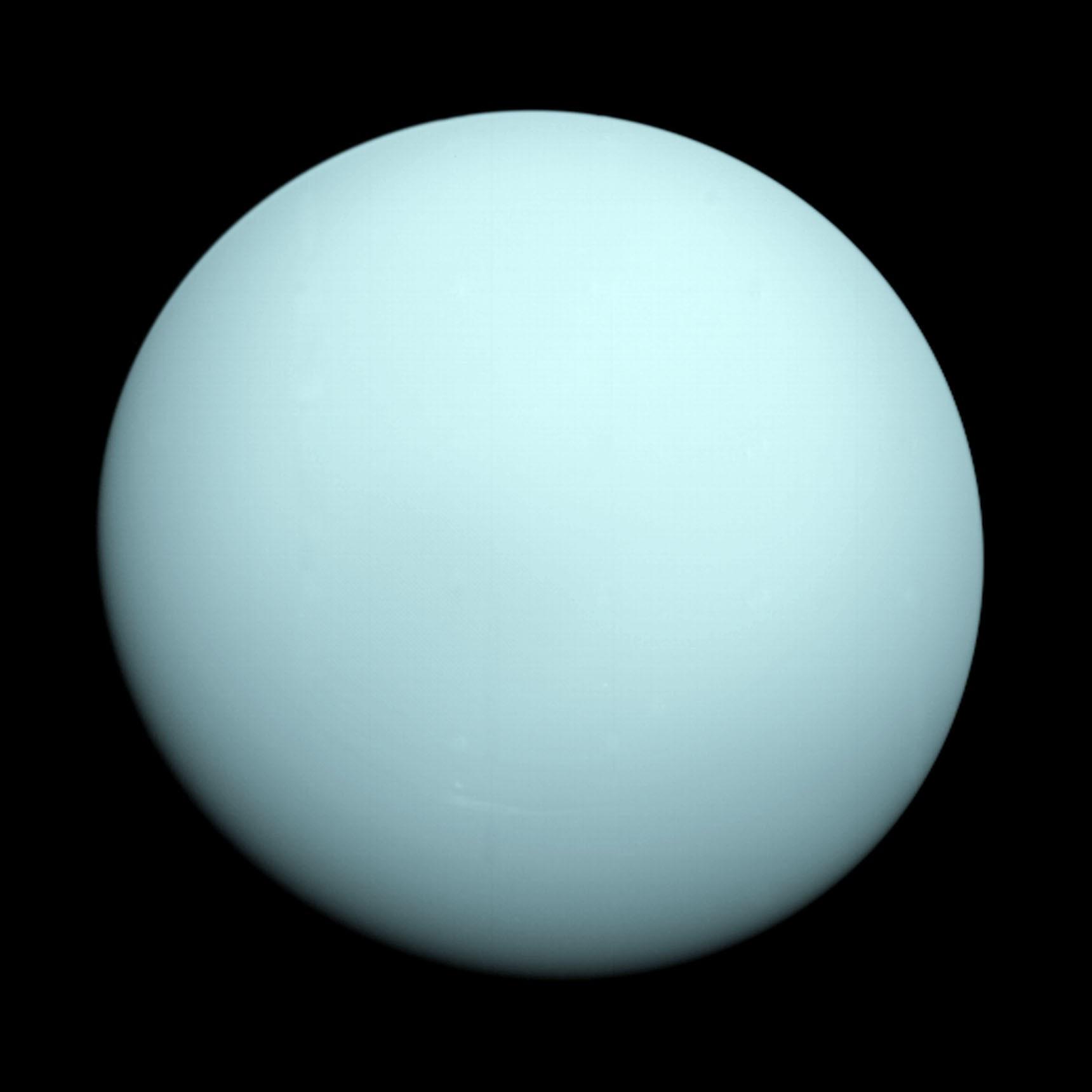 Uranus in blassgrün